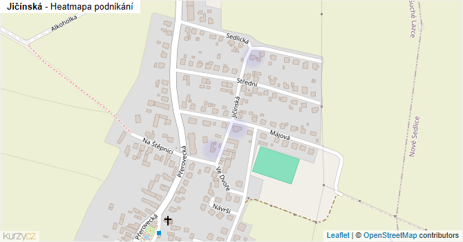 Jičínská - mapa podnikání