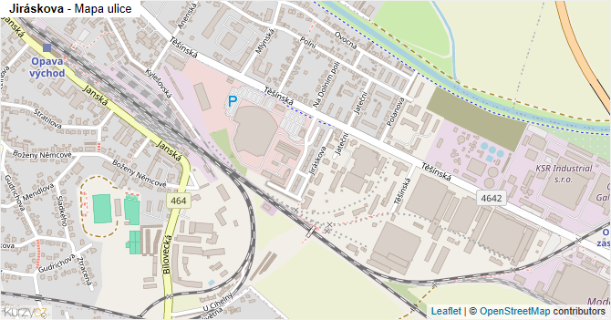 Jiráskova - mapa ulice