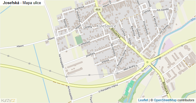 Josefská - mapa ulice