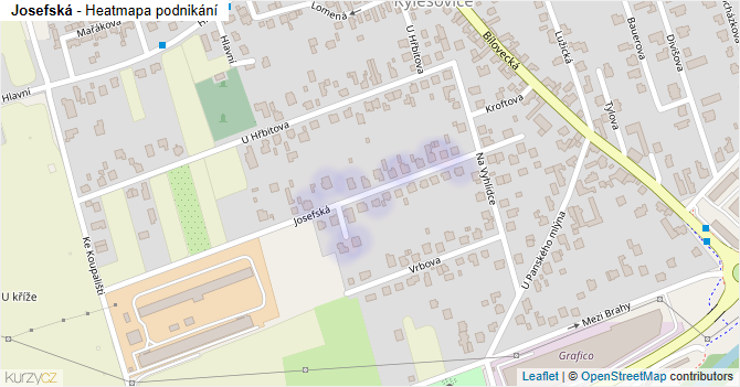 Josefská - mapa podnikání