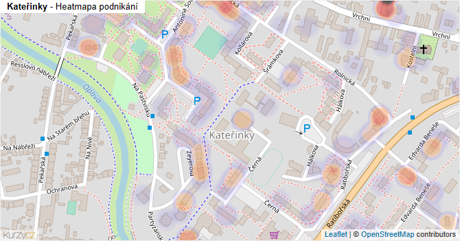 Kateřinky - mapa podnikání