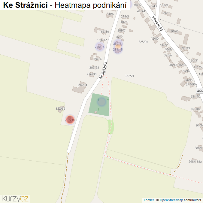 Mapa Ke Strážnici - Firmy v ulici.