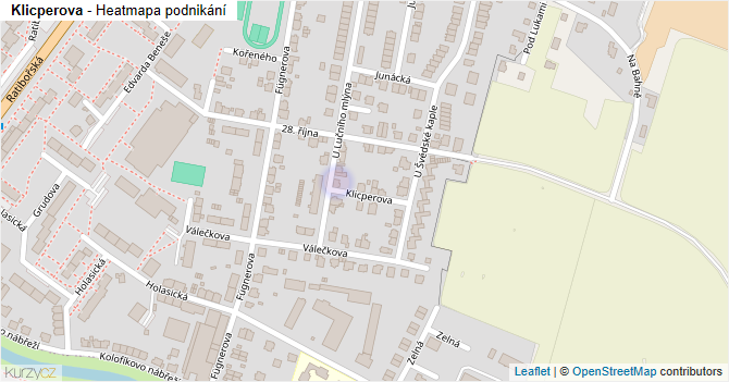 Klicperova - mapa podnikání