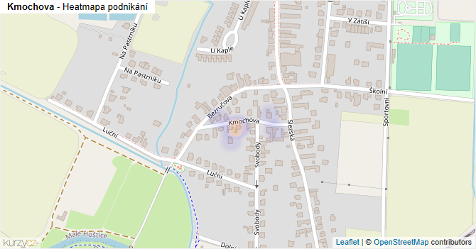 Kmochova - mapa podnikání