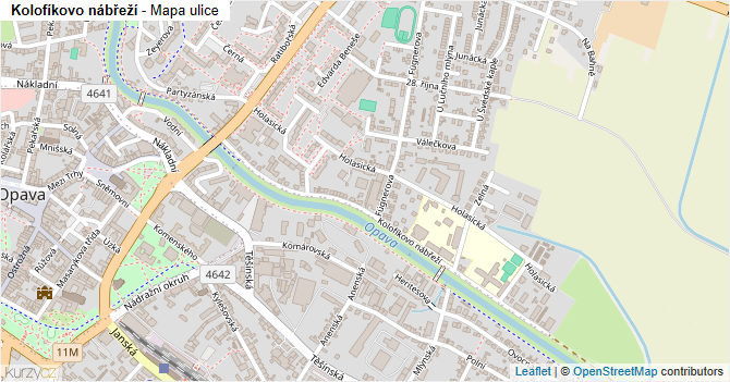 Kolofíkovo nábřeží - mapa ulice