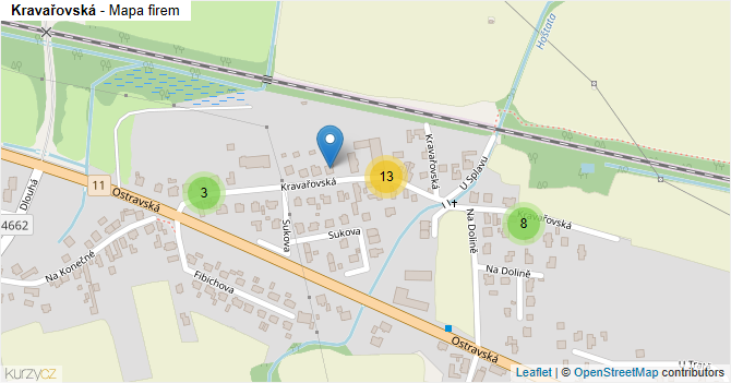 Kravařovská - mapa firem