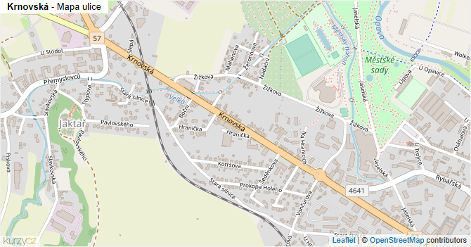 Krnovská - mapa ulice