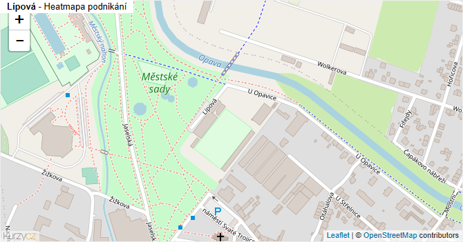 Lípová - mapa podnikání