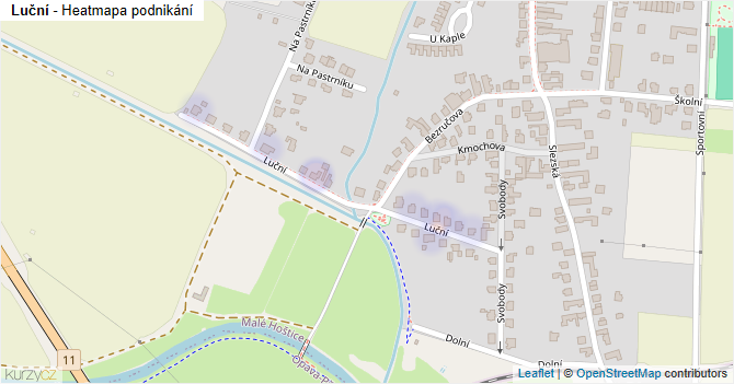 Luční - mapa podnikání