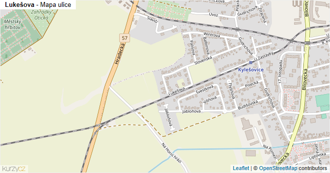 Lukešova - mapa ulice