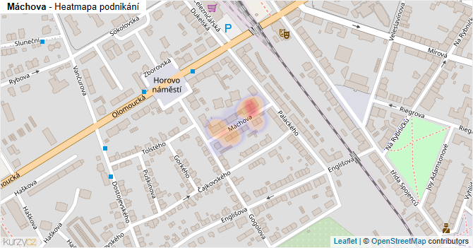 Máchova - mapa podnikání