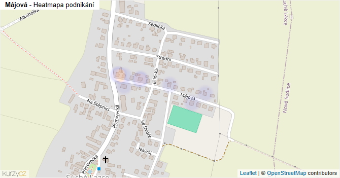 Májová - mapa podnikání