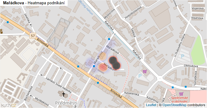 Mařádkova - mapa podnikání