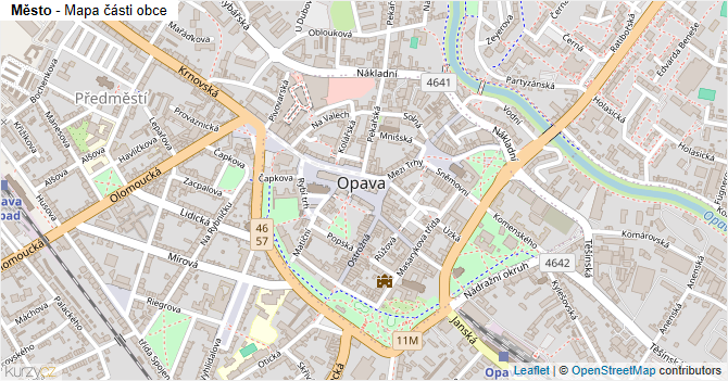 Město - mapa části obce