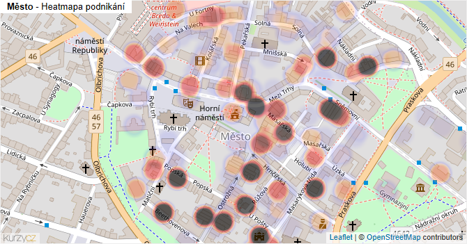 Město - mapa podnikání