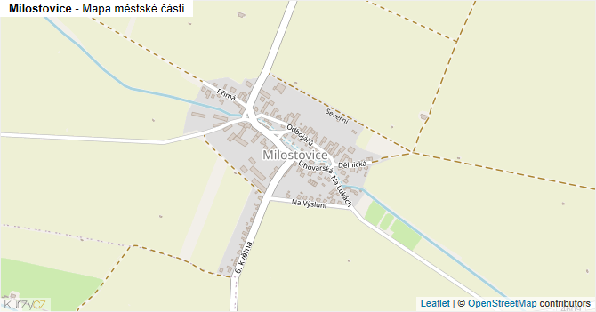 Milostovice - mapa městské části