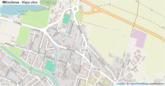 Mlčochova - mapa ulice
