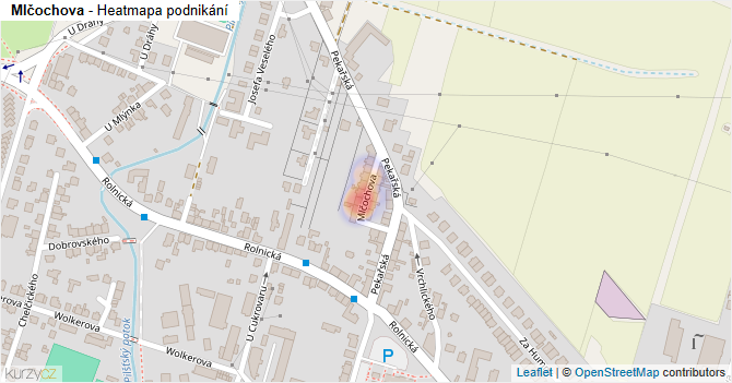 Mlčochova - mapa podnikání