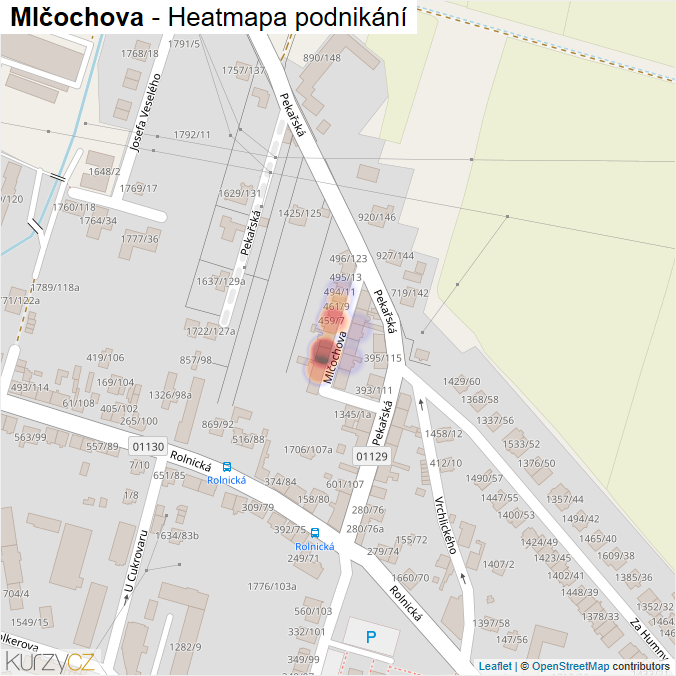 Mapa Mlčochova - Firmy v ulici.