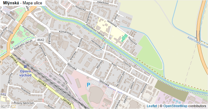 Mlýnská - mapa ulice