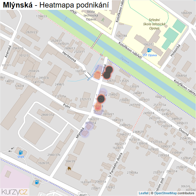 Mapa Mlýnská - Firmy v ulici.