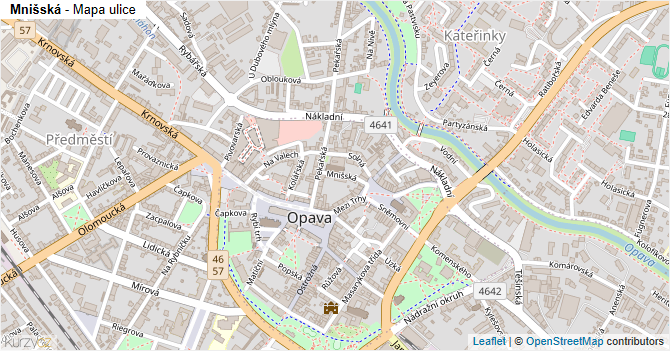 Mnišská - mapa ulice