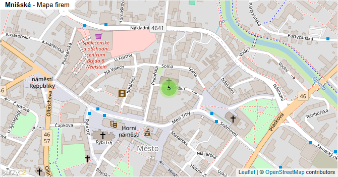Mnišská - mapa firem