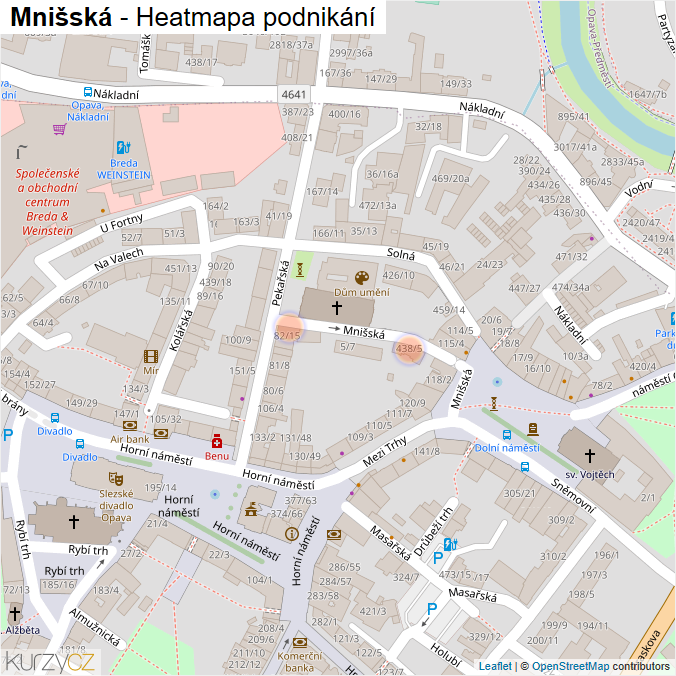 Mapa Mnišská - Firmy v ulici.