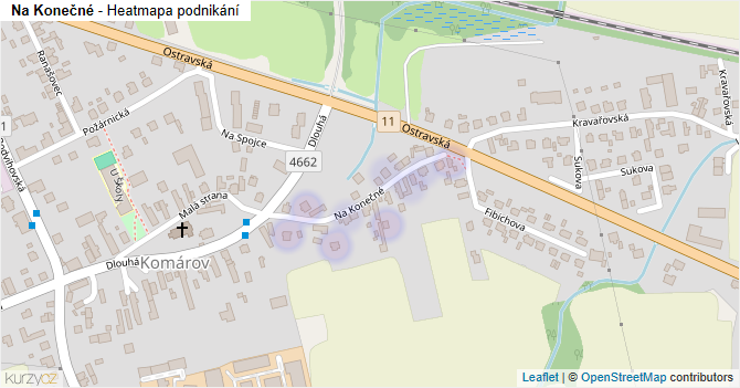 Na Konečné - mapa podnikání