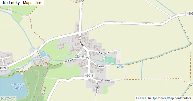 Na Louky - mapa ulice