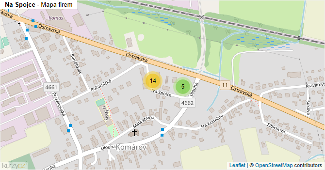 Na Spojce - mapa firem