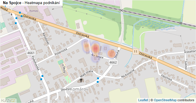 Na Spojce - mapa podnikání