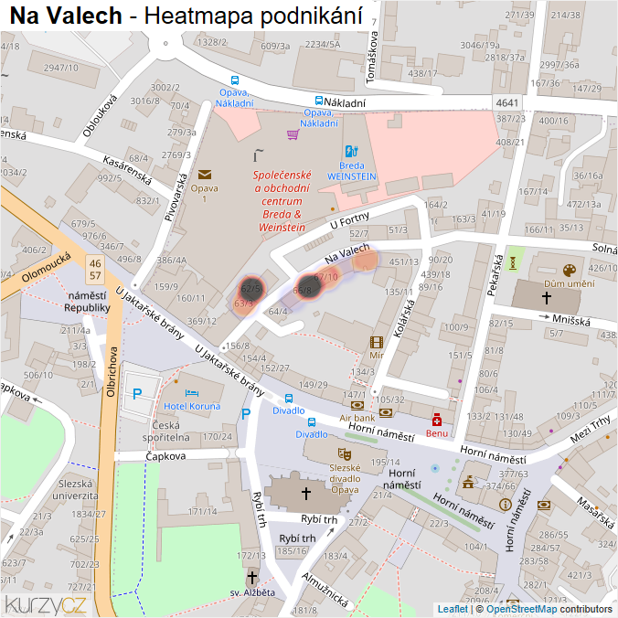 Mapa Na Valech - Firmy v ulici.