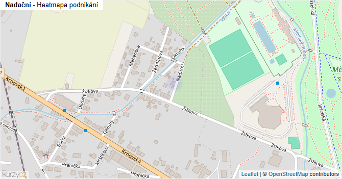 Nadační - mapa podnikání