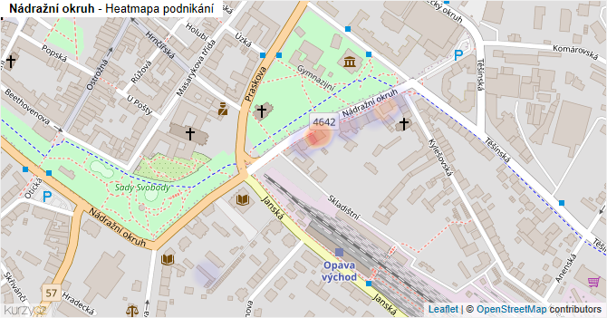 Nádražní okruh - mapa podnikání