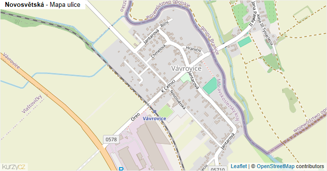 Novosvětská - mapa ulice