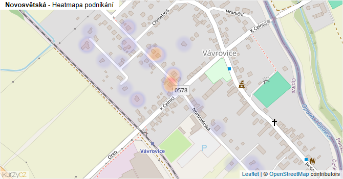 Novosvětská - mapa podnikání