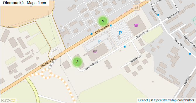 Olomoucká - mapa firem