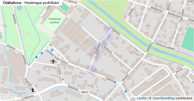 Otáhalova - mapa podnikání