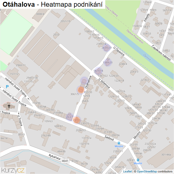 Mapa Otáhalova - Firmy v ulici.
