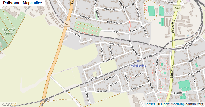 Palisova - mapa ulice