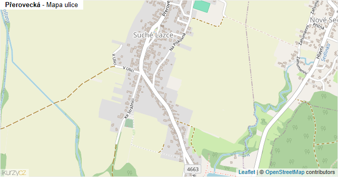 Přerovecká - mapa ulice