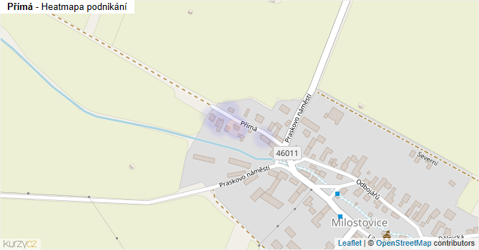 Přímá - mapa podnikání