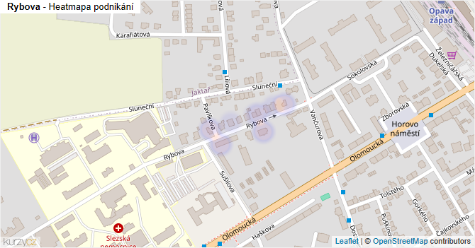 Rybova - mapa podnikání