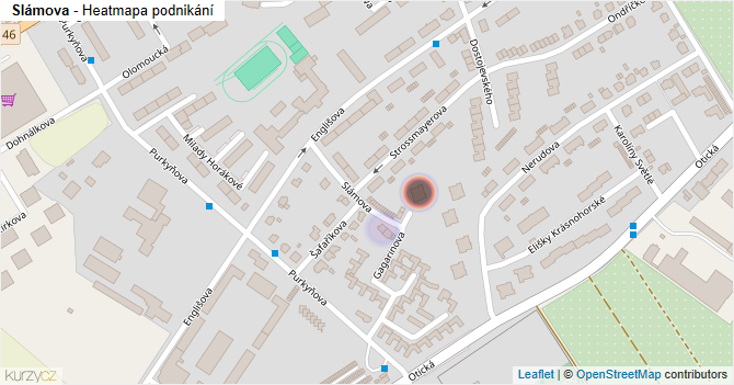 Slámova - mapa podnikání