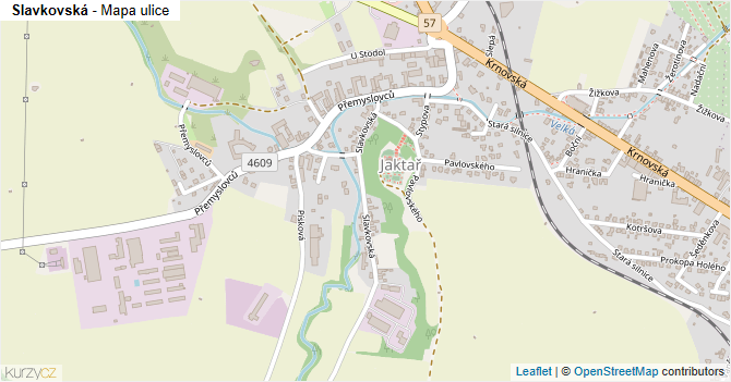 Slavkovská - mapa ulice
