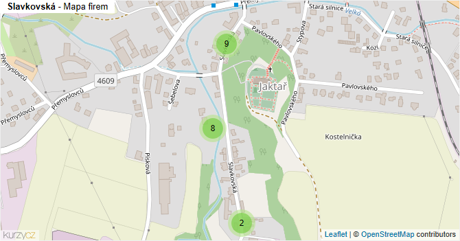 Slavkovská - mapa firem