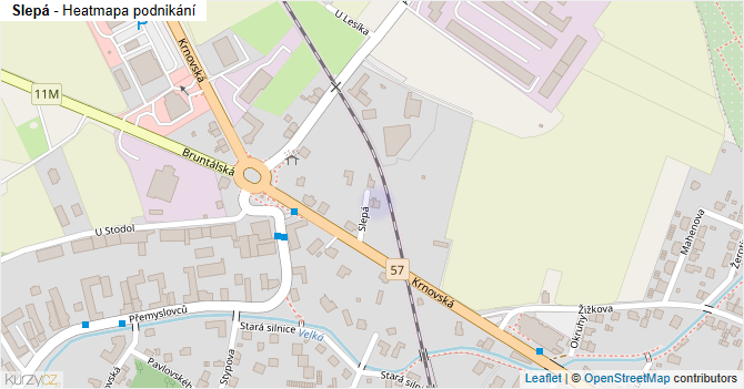 Slepá - mapa podnikání