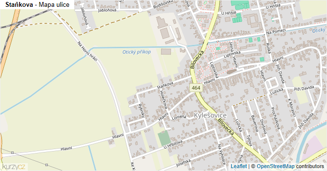 Staňkova - mapa ulice