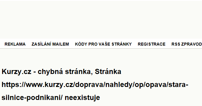 Stará silnice - mapa podnikání